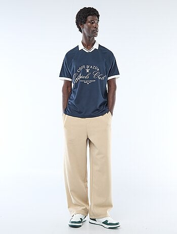 T-shirt polo imprimé à message