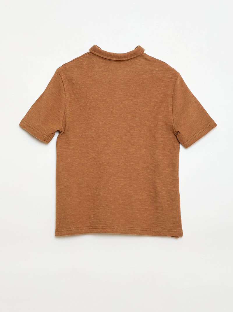 T-shirt polo Marron clair - Kiabi