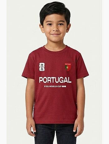 T-Shirt Portugal Enfant | Licence Officielle FIFA World Cup 2026