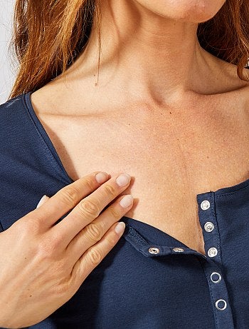 T-shirt pour allaitement ouverture par devant - Kiabi