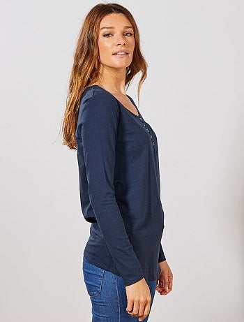 T-shirt pour allaitement ouverture par devant - Kiabi