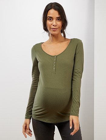 T-shirt pour allaitement ouverture par devant