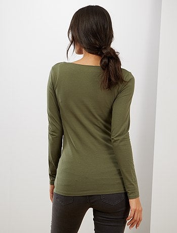 T-shirt pour allaitement ouverture par devant - Kiabi