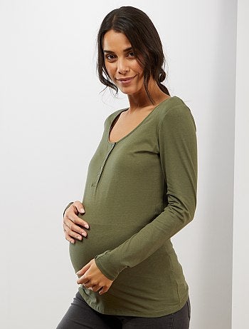 T-shirt pour allaitement ouverture par devant - Kiabi