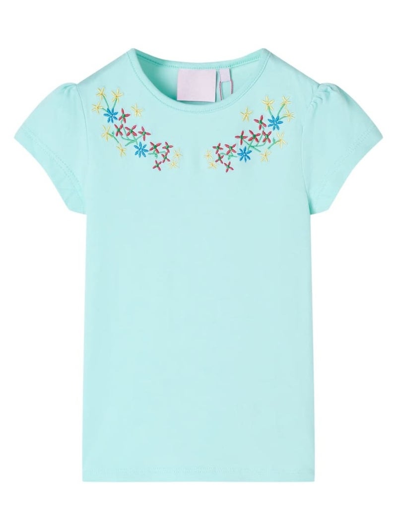 T-shirt Pour Enfants Coton - VidaXL Bleu - Kiabi