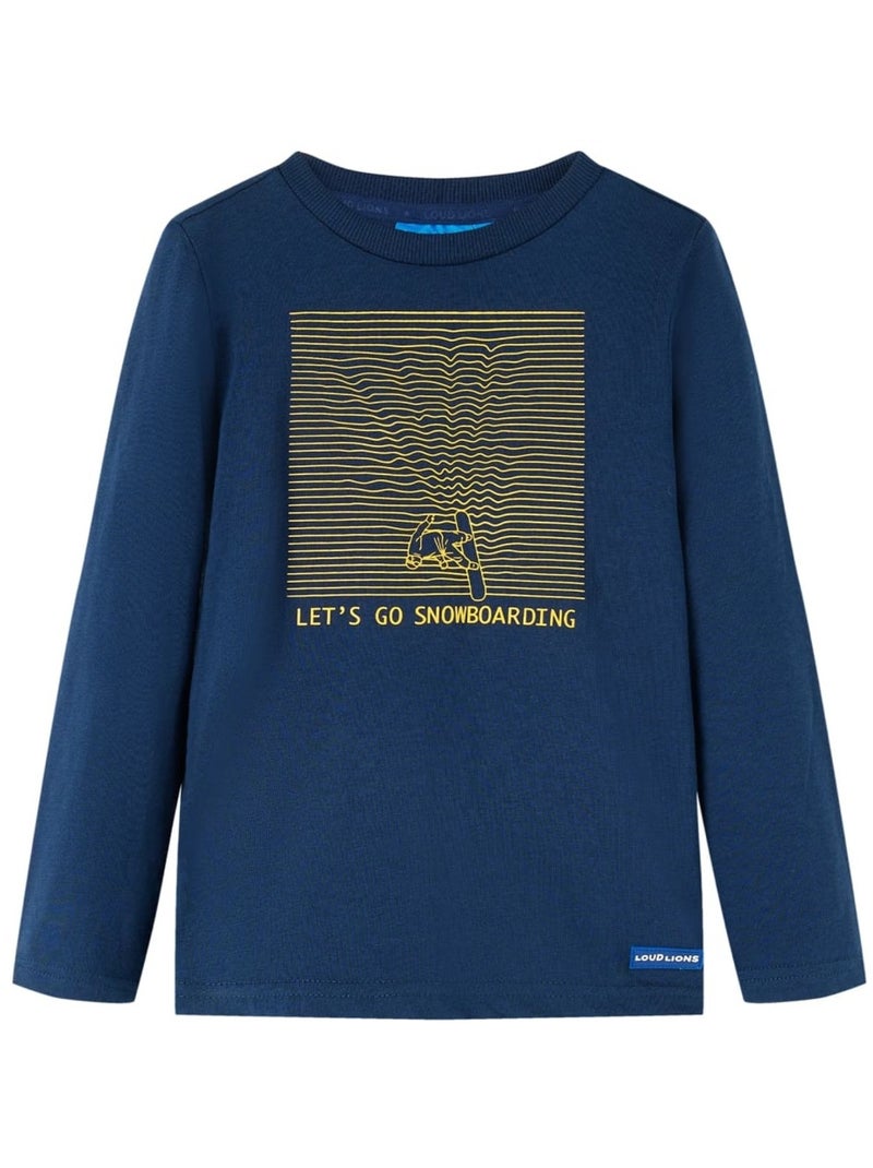 T-shirt Pour Enfants Coton - VidaXL Bleu - Kiabi