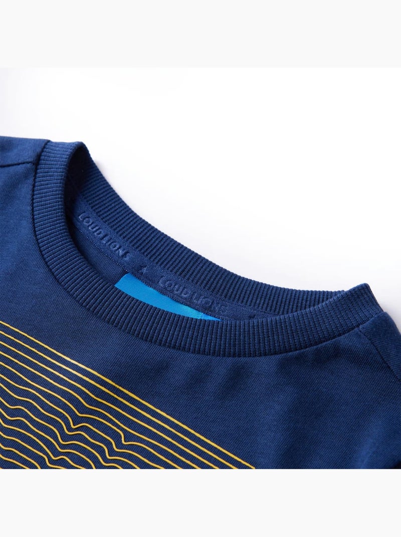 T-shirt Pour Enfants Coton - VidaXL Bleu - Kiabi