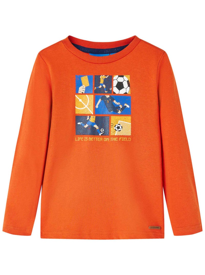 T-shirt Pour Enfants Coton - VidaXL Orange - Kiabi
