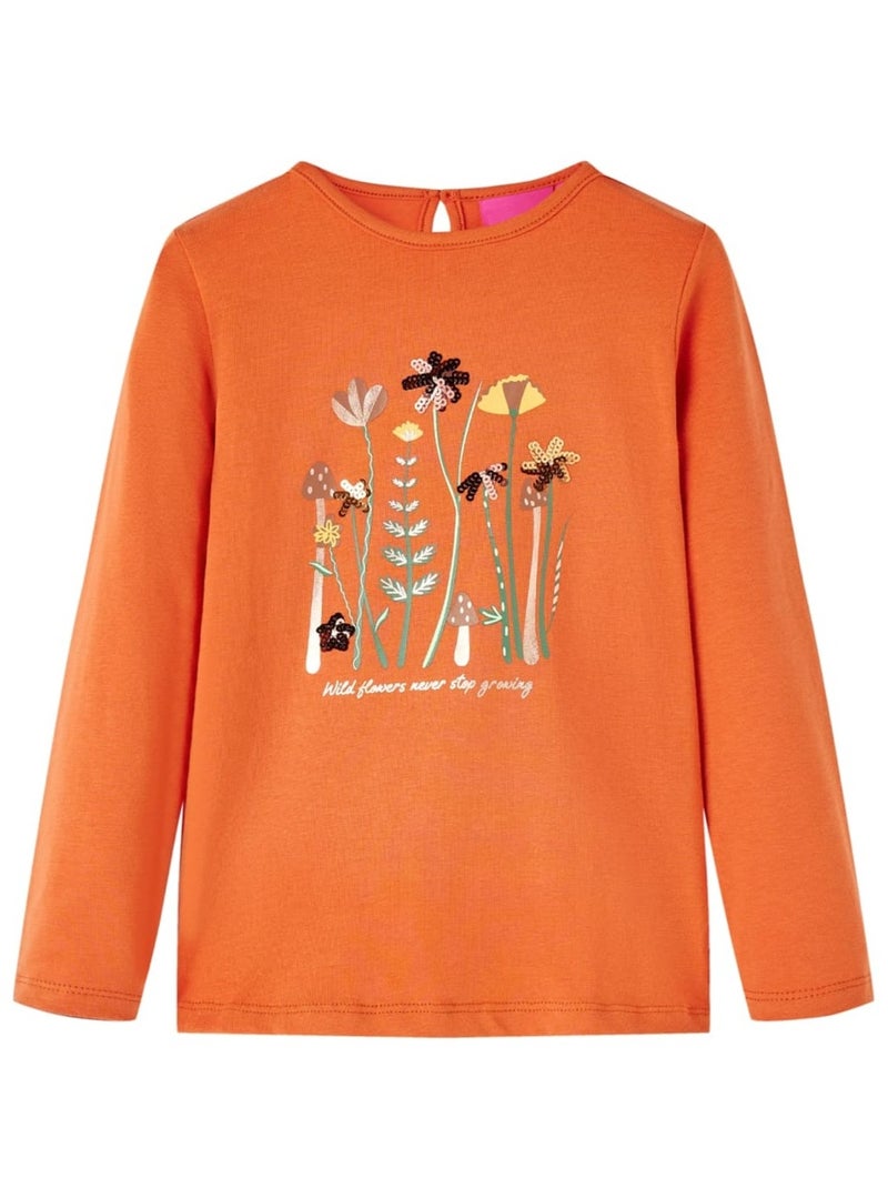 T-shirt Pour Enfants Coton - VidaXL Orange - Kiabi