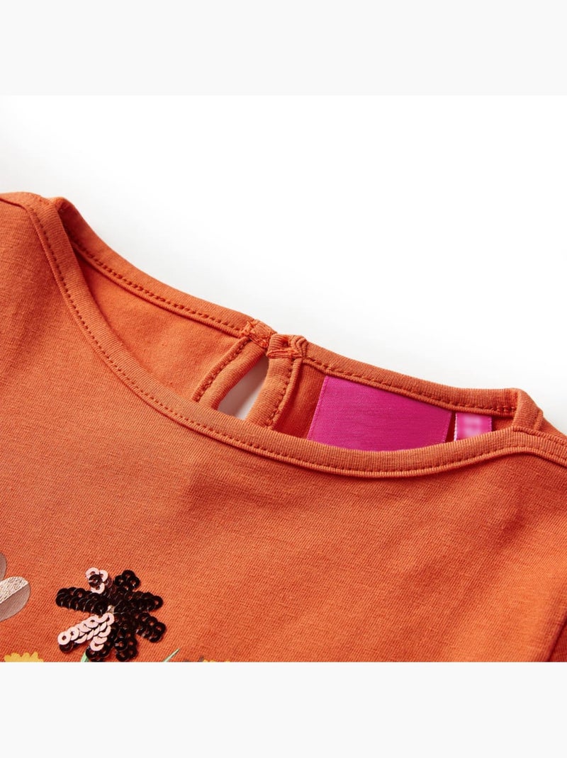 T-shirt Pour Enfants Coton - VidaXL Orange - Kiabi