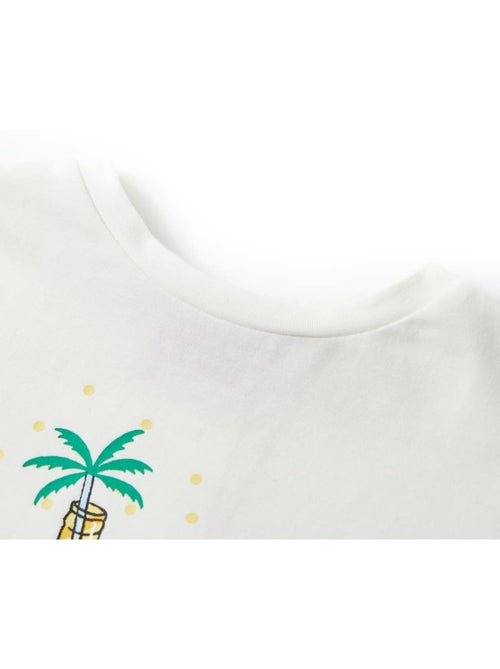 T-shirt pour enfants coton encolure ronde imprimé boissons - vidaxl - Kiabi T-shirt pour enfants coton encolure ronde imprimé boissons - vidaxl - Kiabi