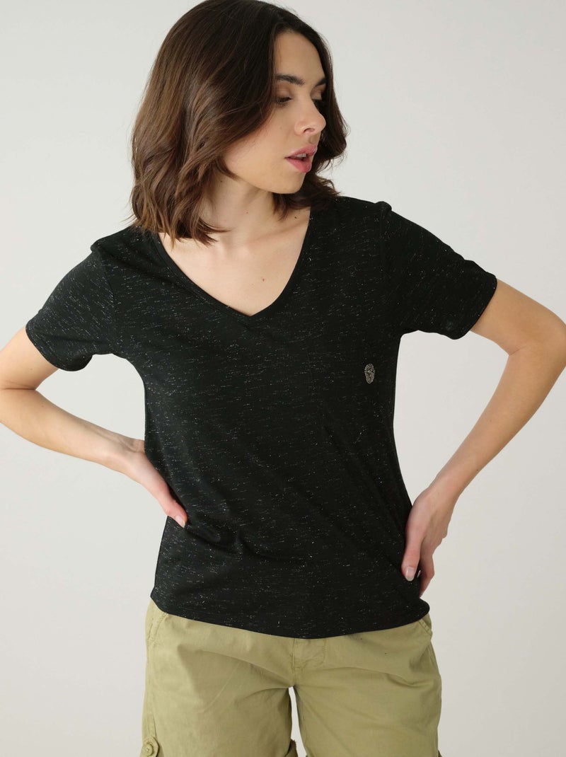T-shirt pour femme 'Deeluxe' Noir - Kiabi