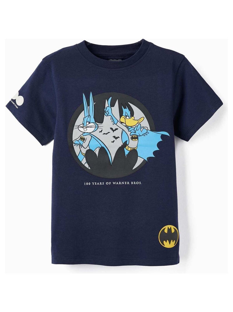T-Shirt pour Garçon 'Looney Tunes x Batman' manches courtes  WARNER Bleu foncé - Kiabi