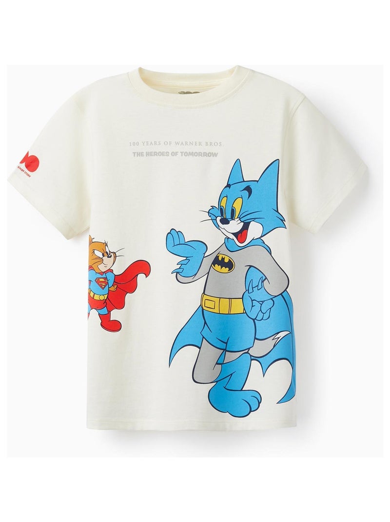 T-shirt pour Garçon 'Tom & Jerry x DC' manches courtes  WARNER Beige clair - Kiabi