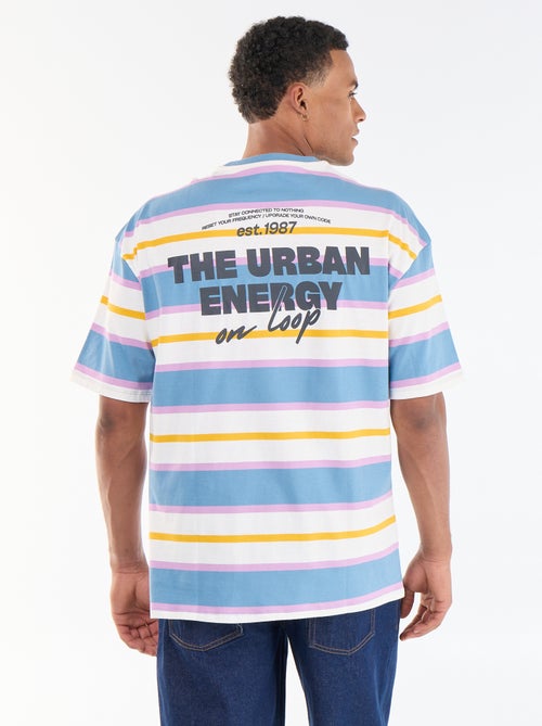 T-shirt pour homme à col rond en jersey fantaisie - Kiabi T-shirt pour homme à col rond en jersey fantaisie - Kiabi