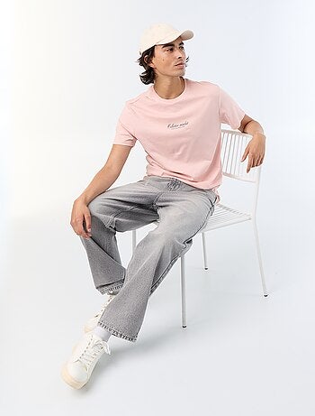 T-shirt en coton à col rond homme avec imprimé