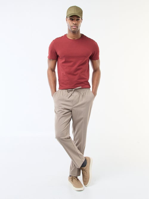 T-shirt pour homme en coton à col rond - Kiabi