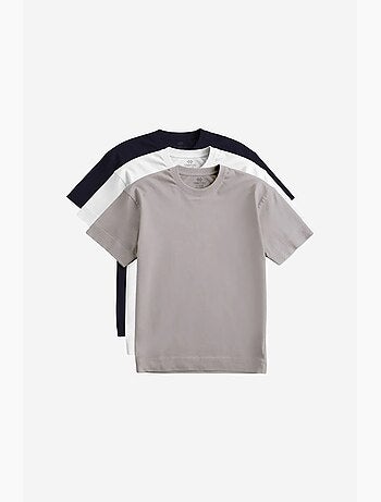 T-shirt pour homme en coton et élasthanne avec col rond tommy