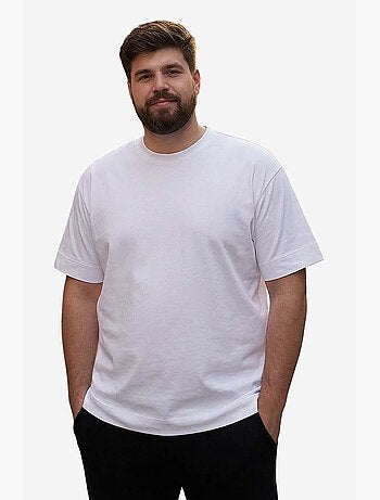T-shirt pour homme en coton et élasthanne avec col rond tommy