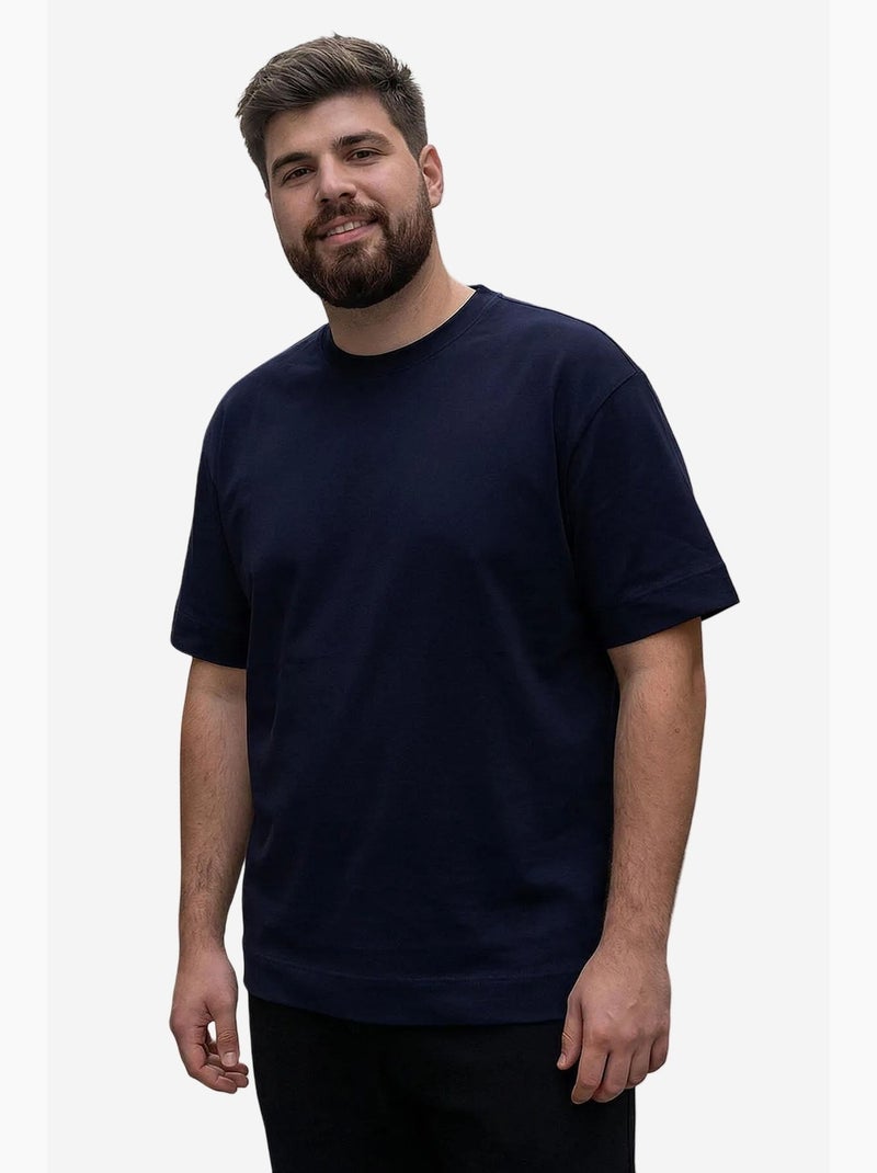 T-shirt pour homme en coton et élasthanne avec col rond tommy Bleu marine - Kiabi