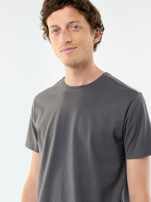 T-shirt pour homme en coton uni à col rond - Kiabi T-shirt pour homme en coton uni à col rond - Kiabi