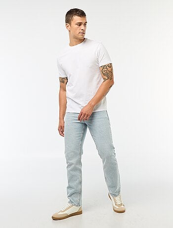 T-shirt en jersey uni à col rond pour homme
