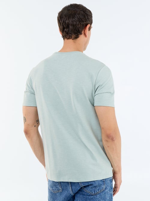 T-shirt pour homme uni à col rond - Kiabi