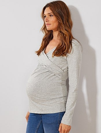 T-shirt pour l'allaitement cache-cœur - Kiabi