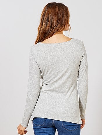 T-shirt pour l'allaitement cache-cœur - Kiabi