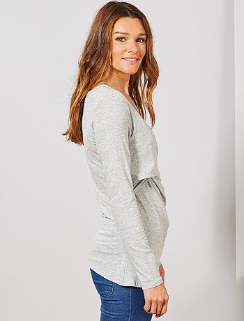 T-shirt pour l'allaitement cache-cœur - Kiabi