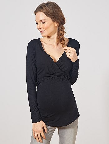 T-shirt pour l'allaitement cache-cœur - Kiabi