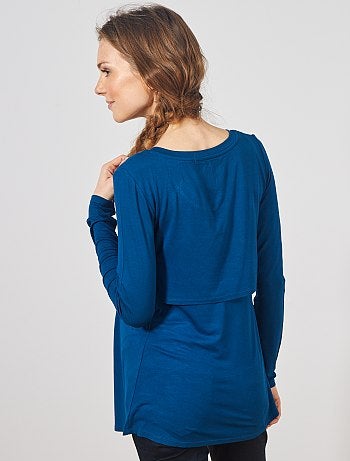 T-shirt pour l'allaitement effet 2 en 1 - Kiabi