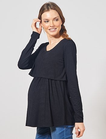 T-shirt pour l'allaitement effet 2 en 1 - Kiabi