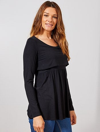 T-shirt pour l'allaitement effet 2 en 1 - Kiabi