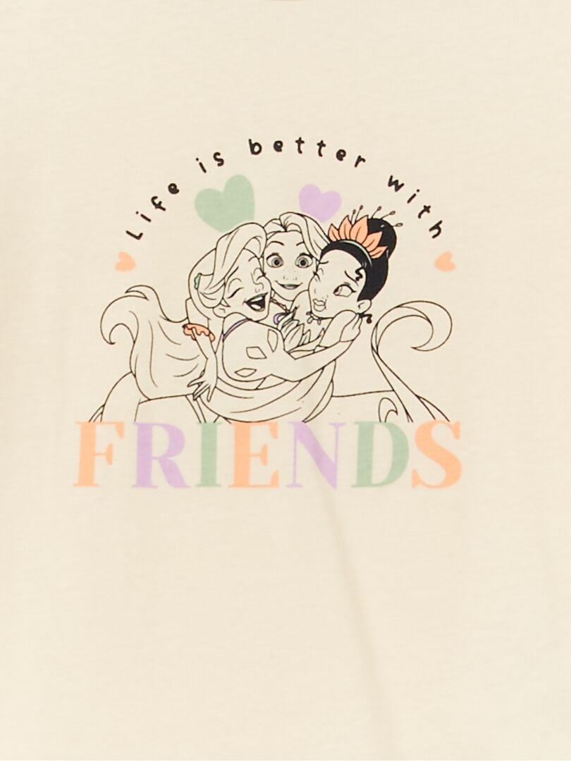 T-shirt 'princesses Disney' en jersey Ecru - Kiabi
