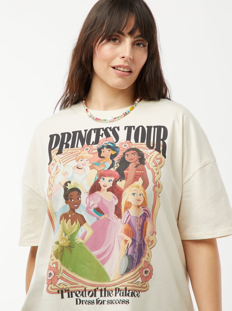 T-shirt 'Princesses' 'Disney' manches courtes BLANC Grandes