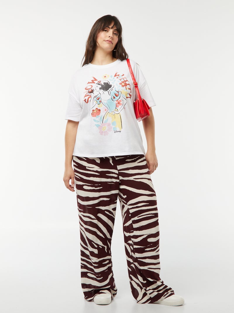 T-shirt 'Princesses' 'Disney' manches courtes BLANC - Kiabi