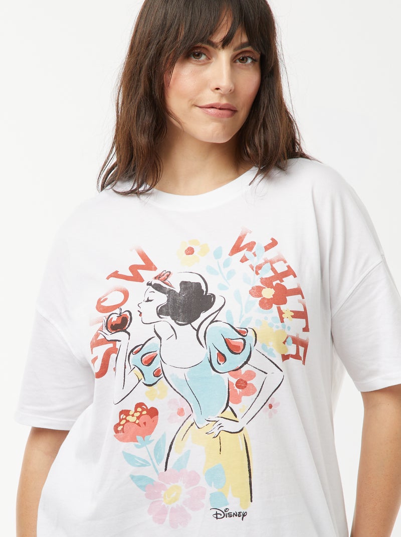 T-shirt 'Princesses' 'Disney' manches courtes BLANC - Kiabi