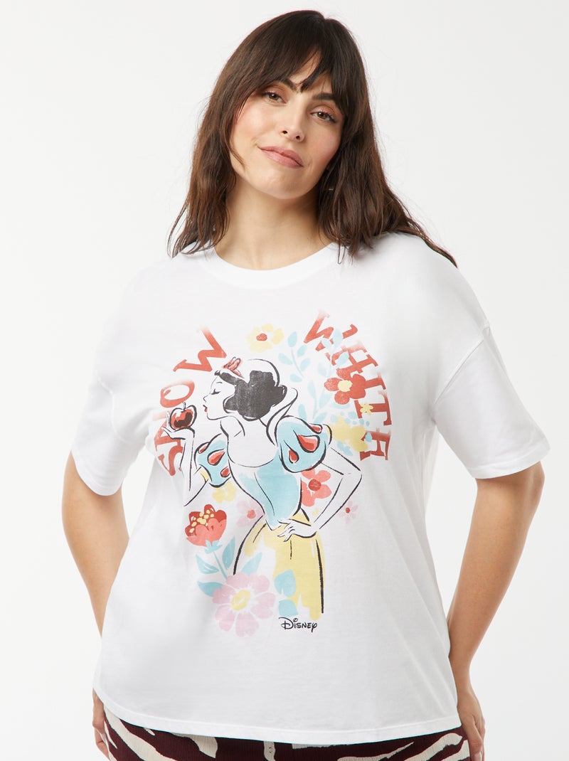 T-shirt 'Princesses' 'Disney' manches courtes BLANC - Kiabi