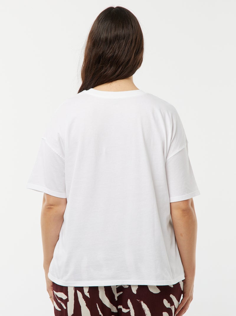 T-shirt 'Princesses' 'Disney' manches courtes BLANC - Kiabi