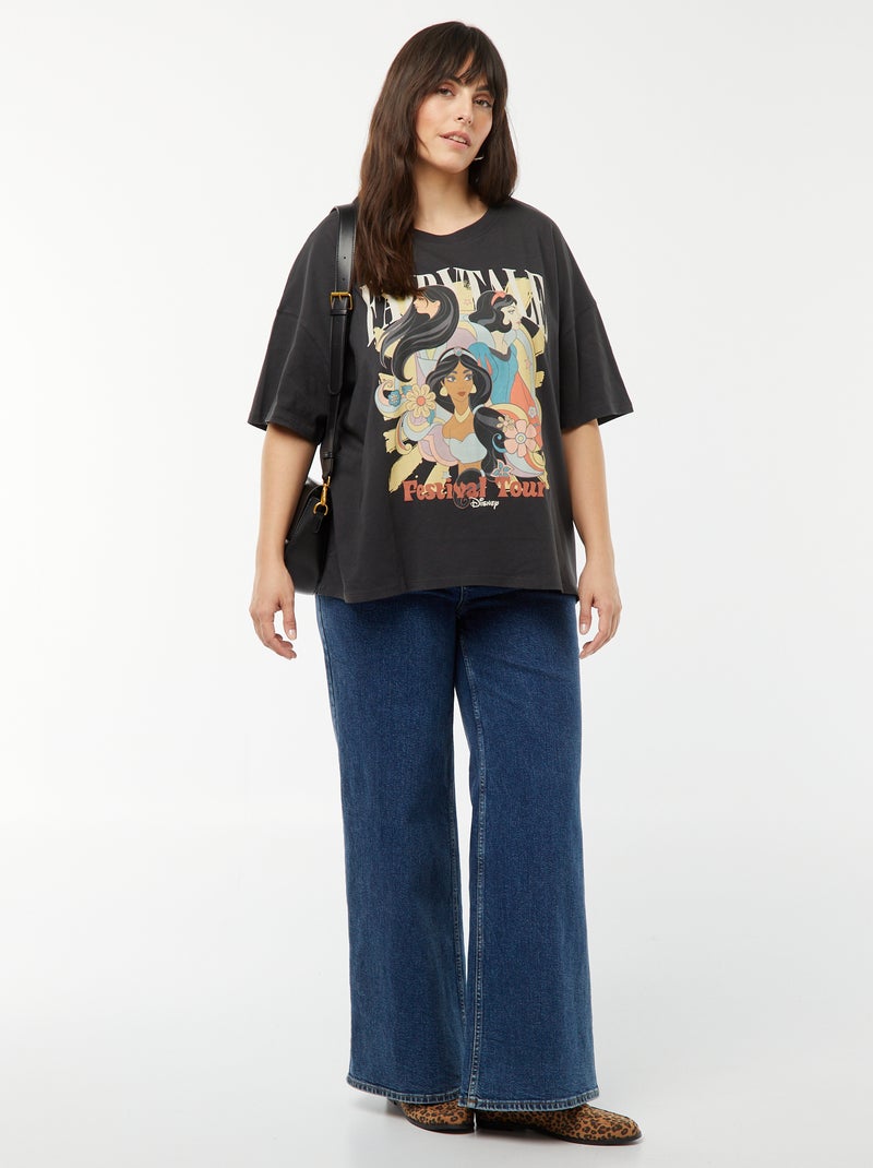 T-shirt 'Princesses' 'Disney' manches courtes NOIR - Kiabi
