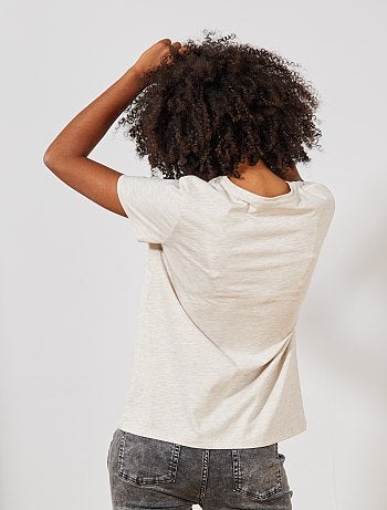 T-shirt print 'filles' - Kiabi