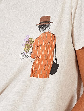 T-shirt print 'filles' - Kiabi