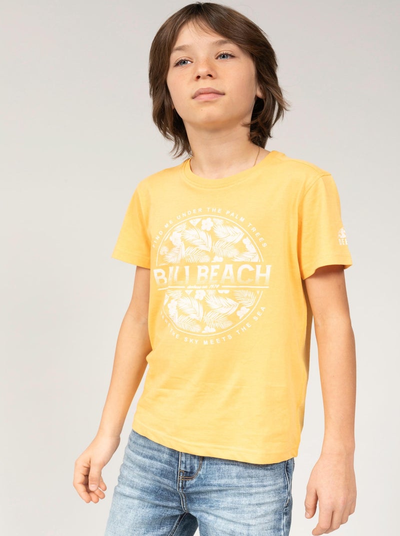 T-shirt print summer 'Deeluxe' Jaune - Kiabi