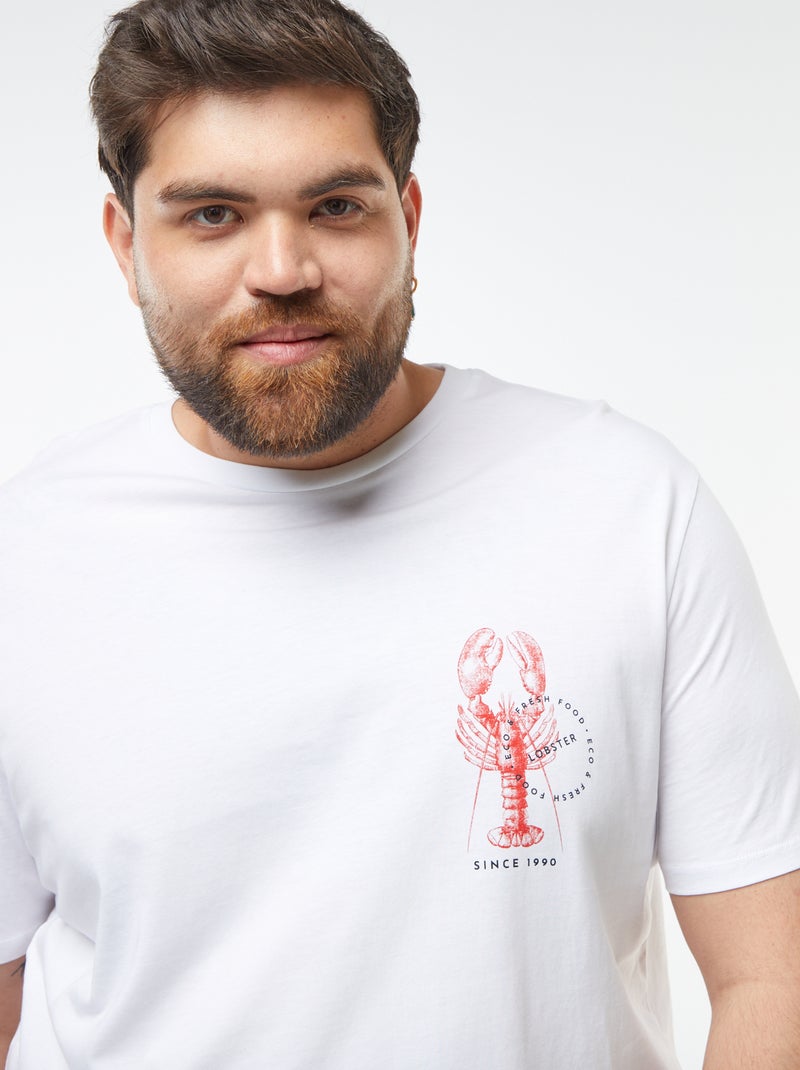 T-shirt 'Produkt' Blanc - Kiabi