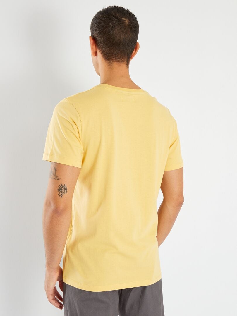 T-shirt 'Produkt' en coton imprimé Jaune - Kiabi