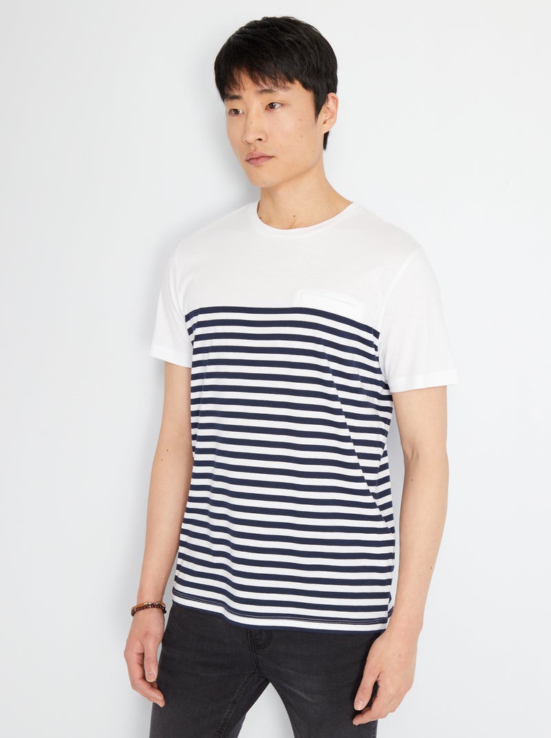 T-shirt 'Produkt' en jersey à rayures Bleu - Kiabi