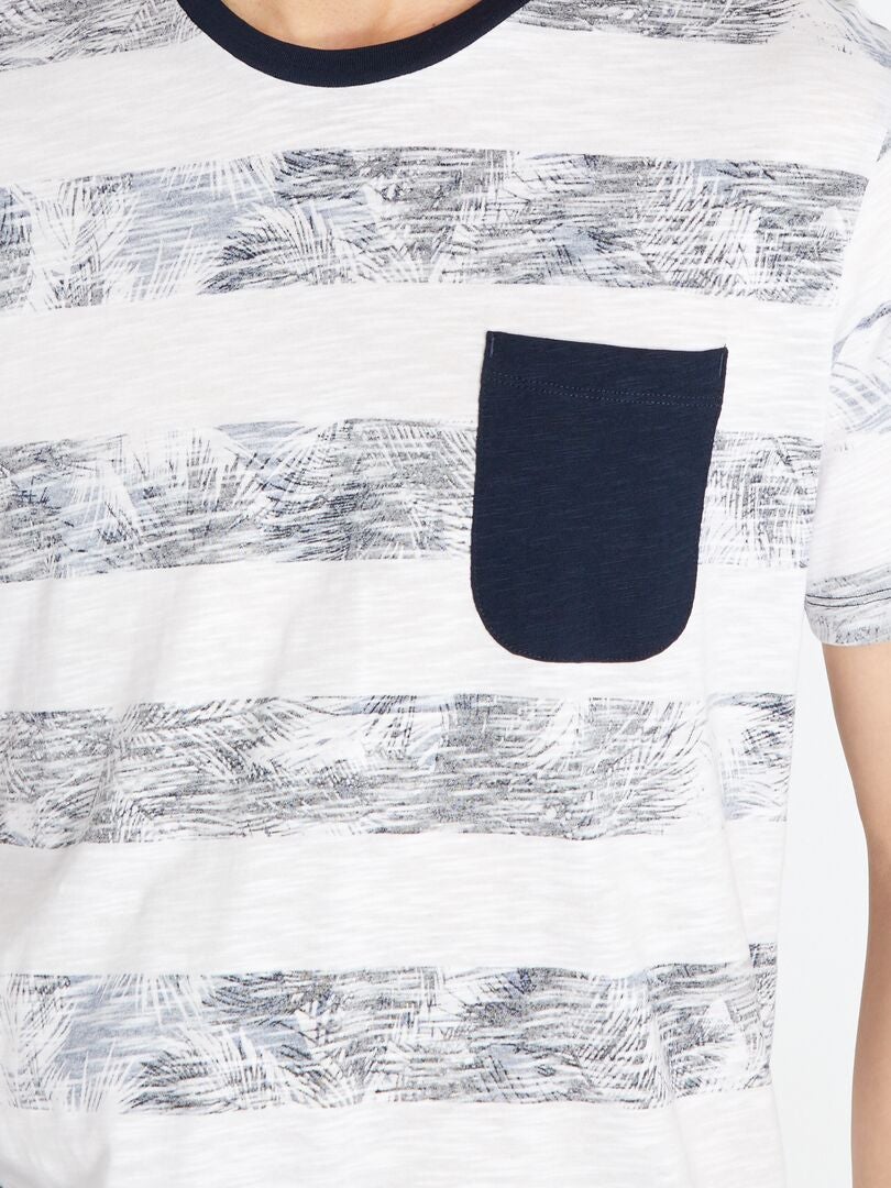 T-shirt 'Produkt' en jersey à rayures Bleu - Kiabi