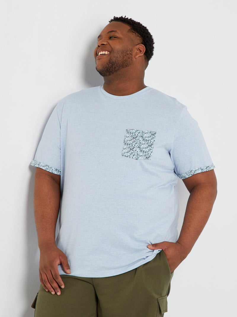 T-shirt 'Produkt' en jersey avec poche Bleu ciel - Kiabi