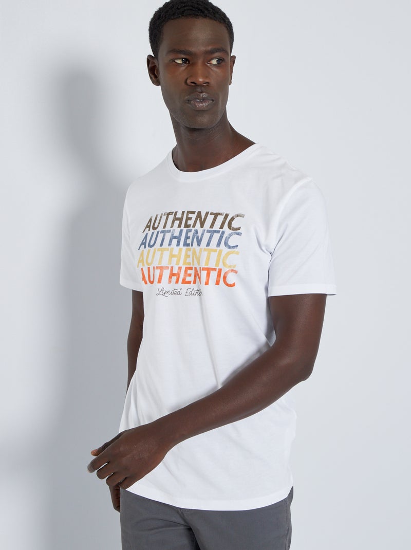 T-shirt 'Produkt' en jersey blanc - Kiabi